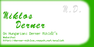 miklos derner business card